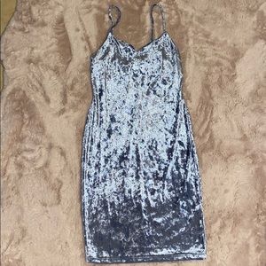 Blue velvet dress